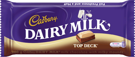 Cadbury Dairy Milk Top Deck 150g Cadbury Dairy Milk Top Deck 150g